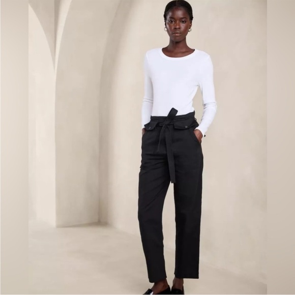 Black NWT utility belted pant - Picture 1 of 5